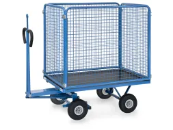 Handtrekwagen 6443PZ 450kg 1135x795mm draadgaas polyurethaan trekoog