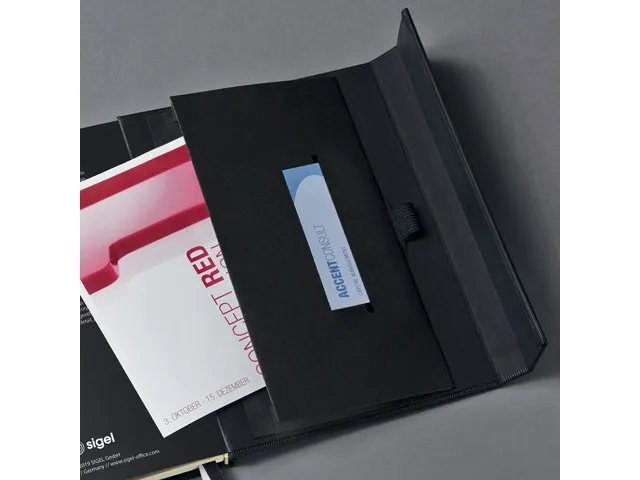 Carnet de note Sigel Conceptum Pure hardcover A5 noir quadrillé avec