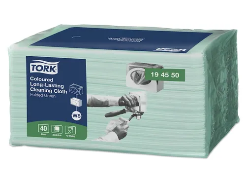 Reinigingsdoek Tork Long lasting W8 multifunctioneel groen 194550