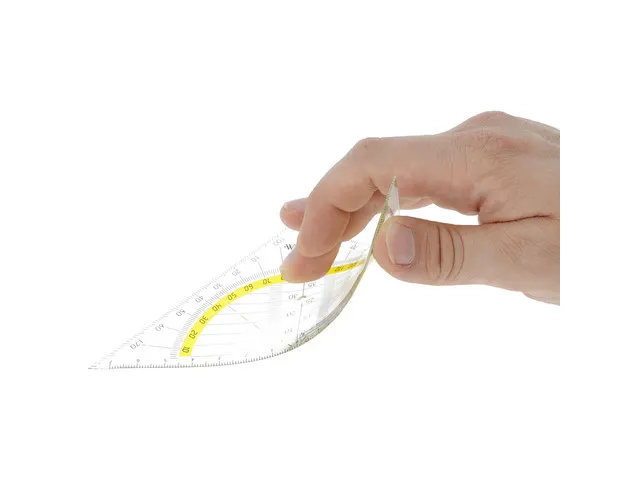 Geodriehoek Westcott 14cm flexibel op kaart