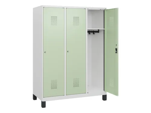 schoollocker,HxBxD 1630x1200x500mm,3vak,vak B 400mm,cil.-slot,voeten