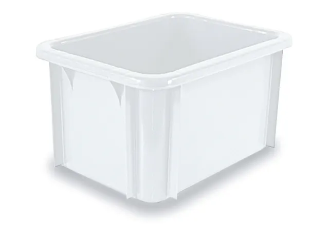 Stapelbak Pe Hxlxb 215X400X300Mm Inhoud 18L Naturel Wit