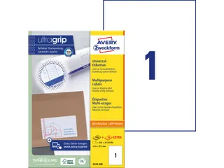 Etiket Avery Zweckform 3478-200 210x297mm A4 wit 200stuks - 5