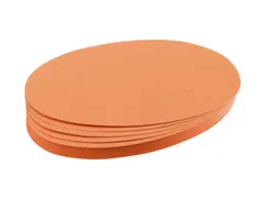 presentatiekaart,ovaal,HxB 110x190mm,oranje