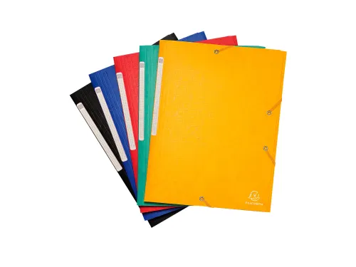 Elastomap A4 glanskarton 3 kleppen monobloc Assorti