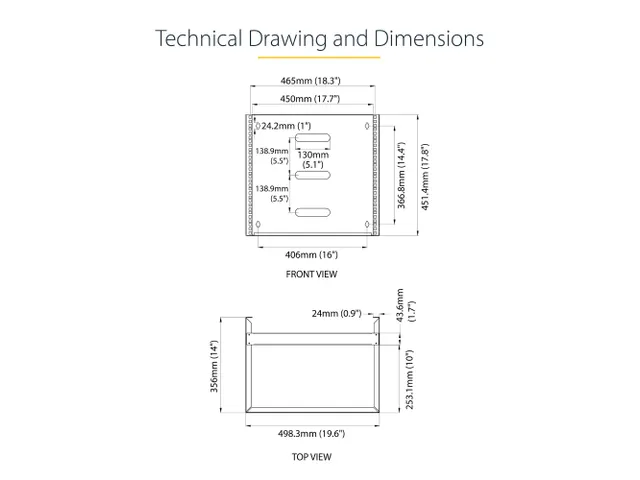 10U Wandmonteerbaar Netwerk Rack 19 inch Zwart