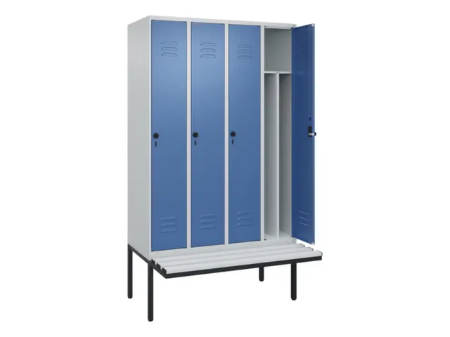 locker voor scheiding van kleding,HxBxD 2120x1200x815mm,4vak