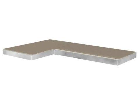 Spaanplaatvloer voor opberghoekplank rechts, BxD 890x490mm
