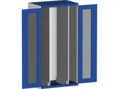 verticale kast,HxBxD 2000x1050x650mm,vensterdeur,2uittrekwanden