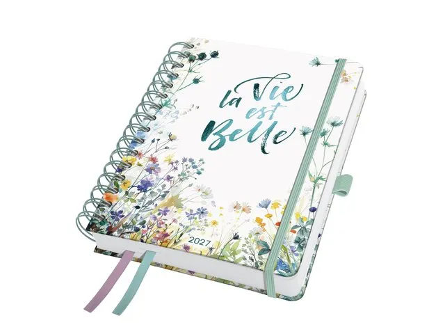 Spiraal-agenda Inspire A5 2027 (NL/FR/ EN/DU) Summer Tangle hardcover