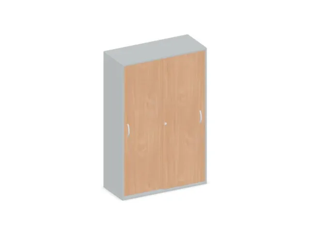 Schuifdeurkast 1540x1000x430mm Romp Lichtgrijs Decor Front Beuken