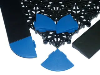 Hoekstuk Voor Werkplekmat Extreme Belasting 40X40Mm Blauw - 1