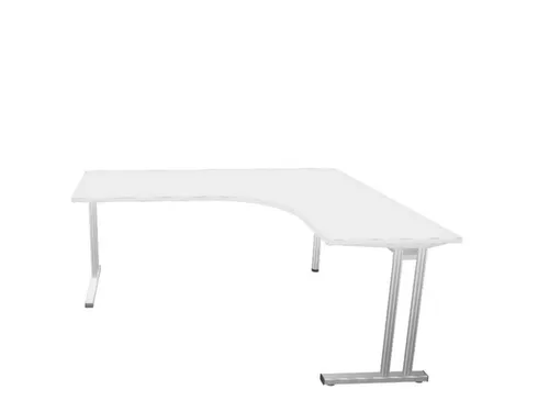 bureau in vrije vorm,HxBxD 740x1800x1600mm,vrije vorm,Bl-wit