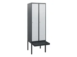 locker met bank,HxBxD 1950x600x815mm,2vak,vak B 300mm,cil.-slot