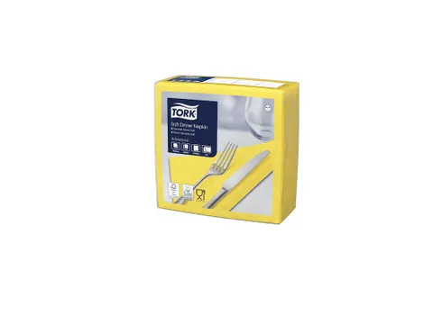Tork 477911 Soft Dinnerservet Advanced Geel 39x39cm