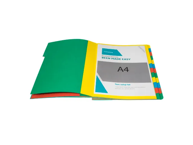 Sorteermap Harmonika 24 vak groen