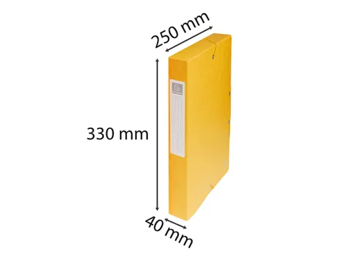 Klasseerdoos glansk. rug 40mm A4 geel