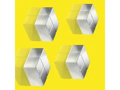 Magneten Sigel voor glasbord set 4stuks zilverkleurig C10 20x10x20mm