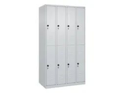 dubbeldekse locker,HxBxD 1850x1000x500mm,4x2vak.,vak B 250mm