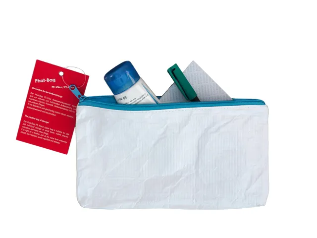 etui DIN Phat-Bag wit groen met hoge duurzaamheid en blauwe ritssluiti