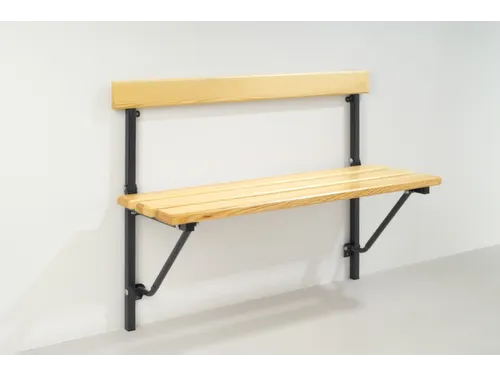 klapbank,HxLxD 780x1200x380mm,houten lijst,frame staal RAL7016
