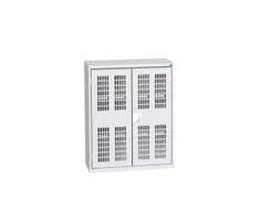 wandkast 1000x800x350mm 2xStalen bodem sokkel Ral 7035 front Ral 7035