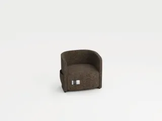 fauteuil,1-zits,stof bruingrijs,HxBxD 760x860x760mm,stekkerdoos,2xUSB - 2