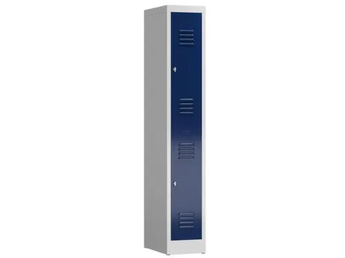 Dubbeldekse garderobekast 1800x310x500mm 2vak B300mm RAL7035 RAL5010