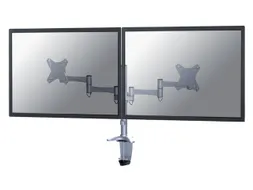 Monitorarm FPMA-D1330D 2 Schermen tot 27 Inch Klem en doorvoer Zilver