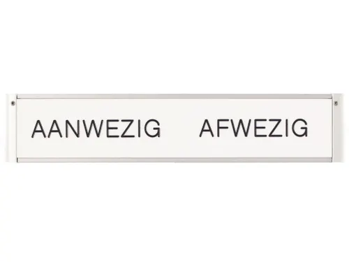 In-uit Bord 15 Namen Aluminium Aan/afwezigheidsbord Wit