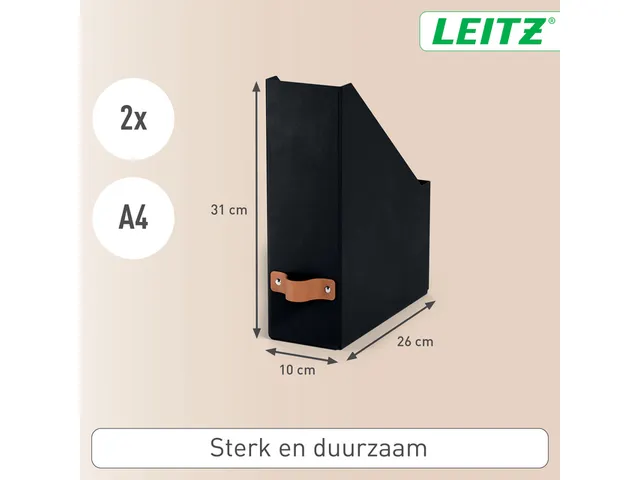 Tijdschriftencassette Leitz Puro set van 2 zwart