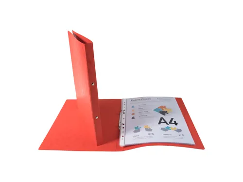 Ringmap glanskarton A4 2R 15mm rood