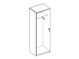 kantoorkast,HxBxD 2225x600x445mm,Bl-wit - 3