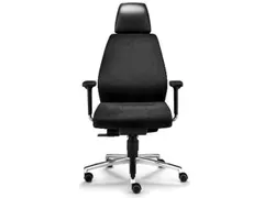 Dauphin 24-uurs Bureaustoel bekleding stof (100% polyester), zwart