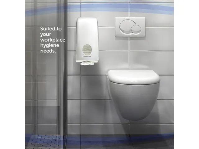 Toiletpapierdispenser Kimberly Clark Aquarius gevouwen wit 6946