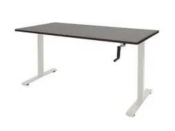 Dextro Slinger Bureau Zit-sta T-poot 180x90 Logan Eiken 25mm Wit