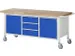 Établi Hxlxp 880x2000x700mm Panneau Hêtre 3tiroirs 2armoires