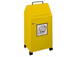 afvalverzamelaar vuurremmend 45 liter HxBxD 710x330x310mm geel - 1