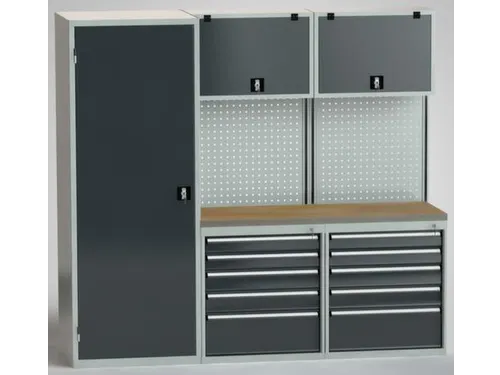 werkbank m. kastwand,HxBxD 2000x2175x630mm,5kasten