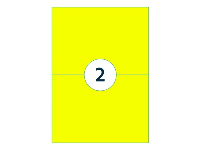 Etiket Rillprint 210x148mm fluorgeel 200 etiketten