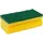 Primesource schuurspons, geel/groen pak van 10 stuks