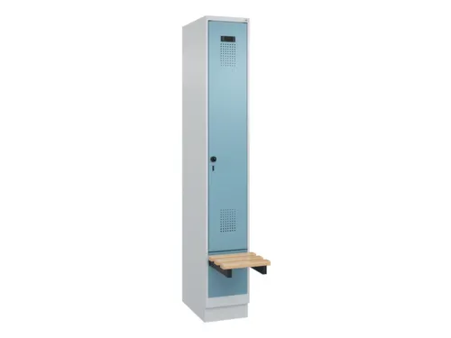 locker met bank,HxBxD 1950x300x815mm,1vak,vak B 300mm,draaigrendel
