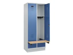 locker met bank,HxBxD 1950x800x815mm,2vak,vak B 400mm,cilinderslot