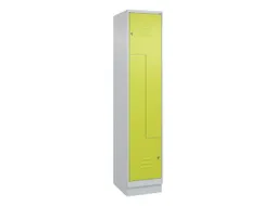 Z-garderobekast,HxBxD 1950x400x500mm,vak B 200/400mm,cil.-slot,sokkel