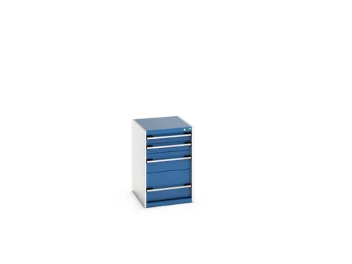 ladekast HxBxD 800x525x650mm 4laden romp RAL7035 front RAL5010