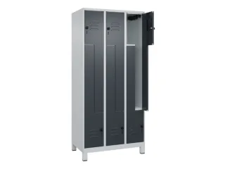 Z-garderobekast,HxBxD 1950x900x500mm,vak B 150/300mm,draaigrendel - 2