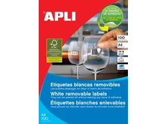 Apli Afneembare Witte Etiketten 64.6x33.8mm
