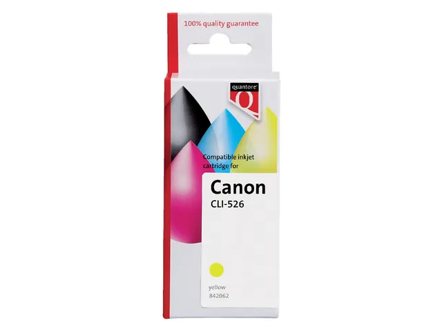 Inktcartridge Quantore alternatief tbv Canon CLI-526 4543B001 geel