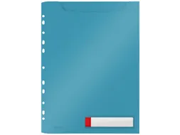 Insteekmap U-model Leitz Cosy harmonica A4 met perforatiestrip PP blau