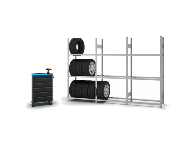 Rayonnage Pour Pneus Suivant Hxlxp 2000X1010X435Mm 3Niveaux